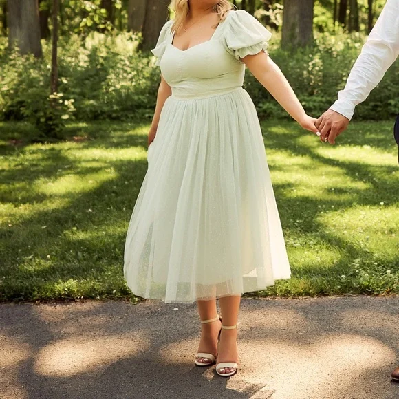 Ballerina Dress in Seafoam Green - Picture 1 of 3